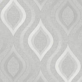 Fine Decor Quartz Geo Silver Glitter Wallpaper - FD41968