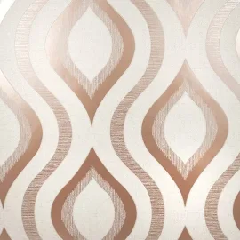 Fine Decor Quartz Geo Rose Gold Glitter Wallpaper - FD42206
