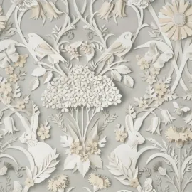 Fine Decor Woodland 3D Effect Soft Grey Wallpaper - FD42952