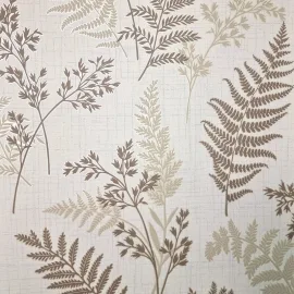 Fine Decor Fern Leaf Mocha Wallpaper - FD43768