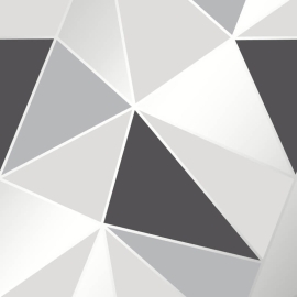 Fine Decor Apex Geo Black/Silver Wallpaper - FD41994