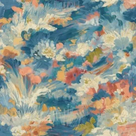 Ohpopsi Fragments Awaken Indigo Blush Wallpaper - FRA50141W