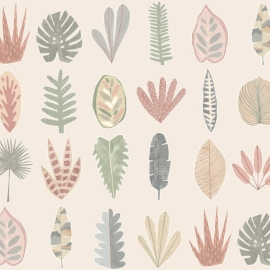 Ohpopsi Glasshouse Leaf Boogie Linen Wallpaper - GHS50106W