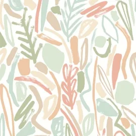 Ohpopsi Glasshouse Verdure Sage/Apricot Wallpaper - GHS50144W
