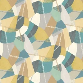 Ohpopsi Abstract Geometric Smoke/Latte Wallpaper - GRA50106W