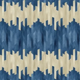 Ohpopsi Strata Horizontal Stripe Indigo Wallpaper - GRA50116W
