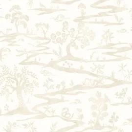 Ohpopsi Kaiwa Trees Lace White Wallpaper - HAN50107W