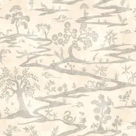 Ohpopsi Kaiwa Trees Wolf Mist Wallpaper - HAN50108W
