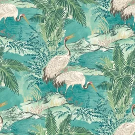 Ohpopsi Kansho Cranes Lagoon Wallpaper - HAN50133W