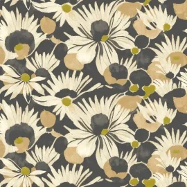 Ohpopsi Suiren Waterlily Ebony Wallpaper - HAN50146W