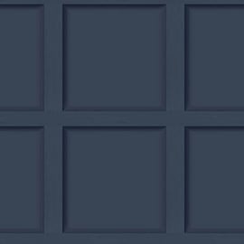 Holden Decor Modern Wood Panel 3D Effect Navy Blue Wallpaper - 12980
