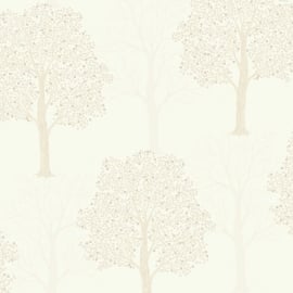 Holden Decor Opus Ornella Tree Cream Glitter Wallpaper - 35250
