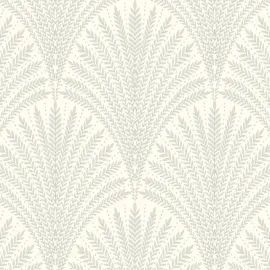 Hoopla Walls Elegance Leaf Fan Grey Wallpaper - HWA1028W