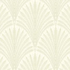 Hoopla Walls Elegance Leaf Fan Sage Green Wallpaper - HWA1029W
