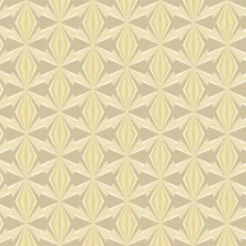 Hoopla Walls Sunray Diamond Grey/Yellow Wallpaper - HWA1048W
