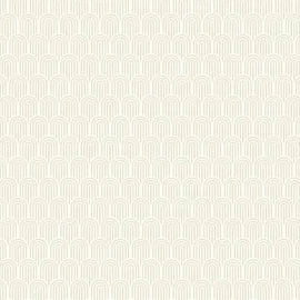 Hoopla Walls Retro Arch Cream Wallpaper - HWA1066W