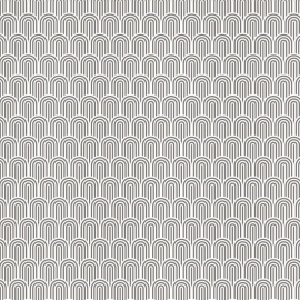 Hoopla Walls Retro Arch Black Wallpaper - HWA1067W