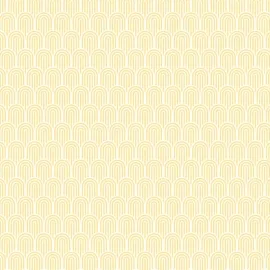 Hoopla Walls Retro Arch Yellow Wallpaper - HWA1068W