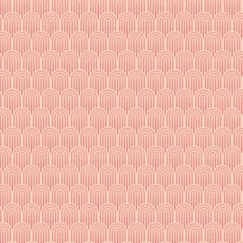Hoopla Walls Retro Arch Blush Pink Wallpaper - HWA1072W