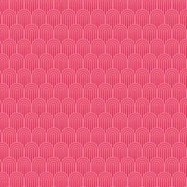 Hoopla Walls Retro Arch Bright Pink Wallpaper - HWA1073W