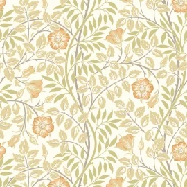 Hoopla Walls Rosehip Trail Soft Amber Wallpaper - HWA1087W