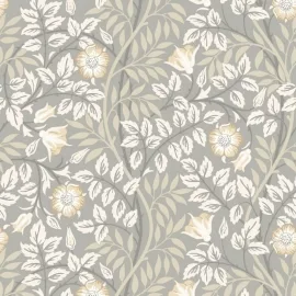 Hoopla Walls Rosehip Trail Grey/Stone Wallpaper - HWA1093W