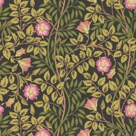 Hoopla Walls Rosehip Trail Aubergine Wallpaper - HWA1095W