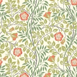 Hoopla Walls Rosehip Trail Coral Pink Wallpaper - HWA1098W