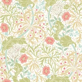 Hoopla Walls Seaweed Garden Rose Pink Wallpaper - HWA1100W