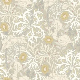 Hoopla Walls Seaweed Garden Fossil Grey Wallpaper - HWA1105W