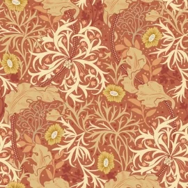 Hoopla Walls Seaweed Garden Amber Wallpaper - HWA1110W