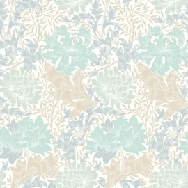 Hoopla Walls Chrysanthemum Duckegg Blue Wallpaper - HWA1119W