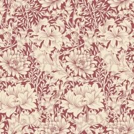 Hoopla Walls Chrysanthemum Ruby Red Wallpaper - HWA1122W
