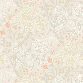 Hoopla Walls Lily Ogee Natural Stone Wallpaper - HWA1126W