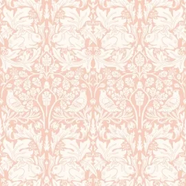 Hoopla Walls Forest Rabbit Soft Pink Wallpaper - HWA1136W