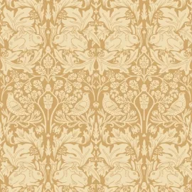 Hoopla Walls Forest Rabbit Yellow Ochre Wallpaper - HWA1138W