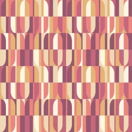 Hoopla Walls Building Blocks Plum/Gold Wallpaper - HWA1162W