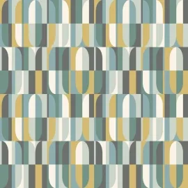 Hoopla Walls Building Blocks Petrol Mix Wallpaper - HWA1168W