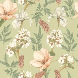 Hoopla Walls Orchid Bloom Artichoke Wallpaper - HWA1179W