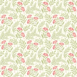 Hoopla Walls Petite Posy Coral Wallpaper - HWA1187W