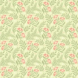Hoopla Walls Petite Posy Apricot/Fern Wallpaper - HWA1188W