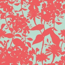 Hoopla Walls Summer Silhouette Coral Twist Wallpaper - HWA1216W