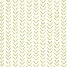 Hoopla Walls Elegance Ditsy Leaf Stripe Apple Wallpaper - HWA1226W