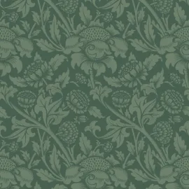 Hoopla Walls Elegance Damask Trail Forest Green Wallpaper - HWA1246W