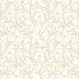 Hoopla Walls Elegance Floral Trail Sky/Apple Wallpaper - HWA1265W