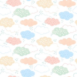 Hoopla Walls Fluffy Clouds Pastel Riot Wallpaper - HWA1282W
