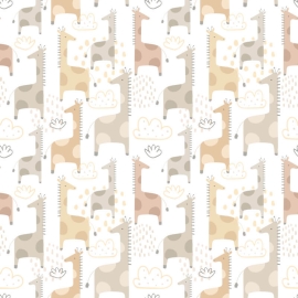 Hoopla Walls Giraffe Friends Marshmallow Wallpaper - HWA1299W