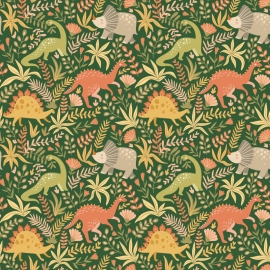 Hoopla Walls Jurassic Party Olive Jungle Wallpaper - HWA1309W