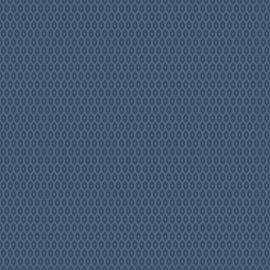 Hoopla Walls Tiny Ogee Indigo Wallpaper - HWA1336W