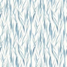 Hoopla Walls Eucalyptus Whisper Denim Blue Wallpaper - HWA1403W